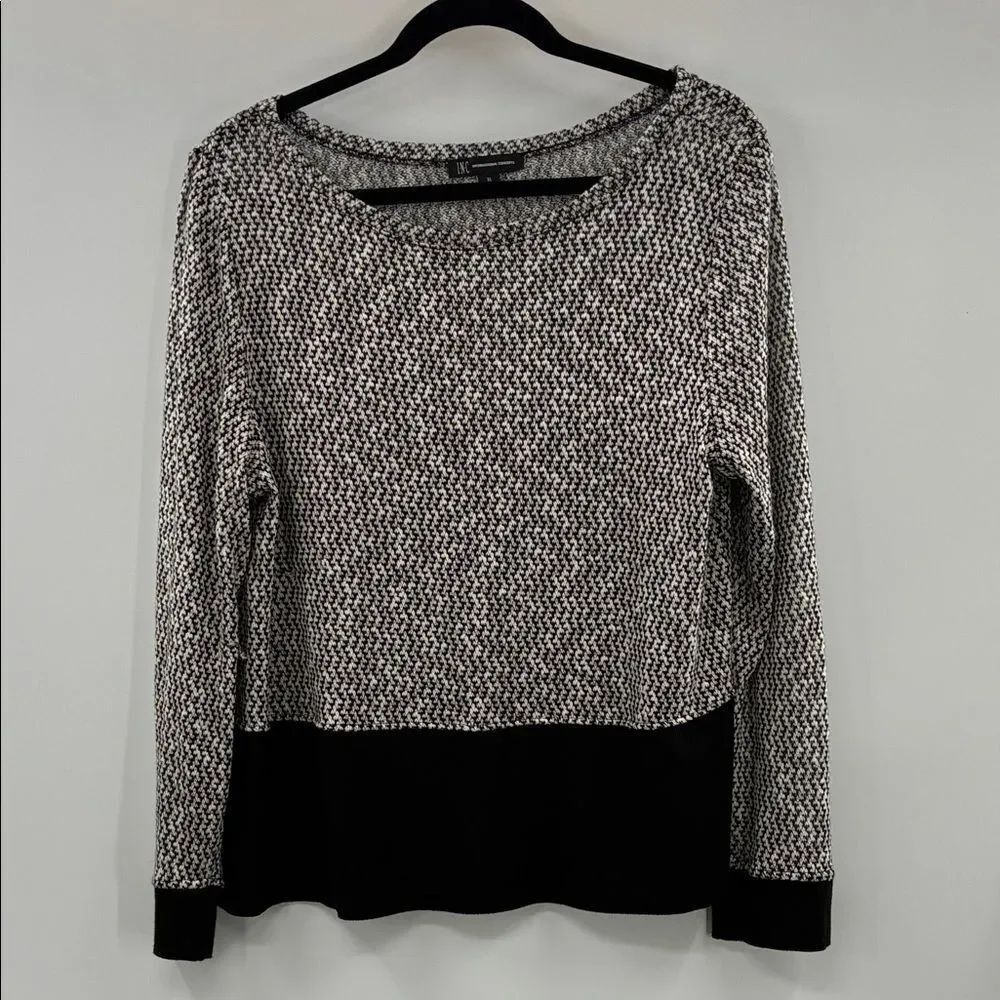3For$20 INC International Concepts Monochrome Knit Sweater Longsleeve size: XL